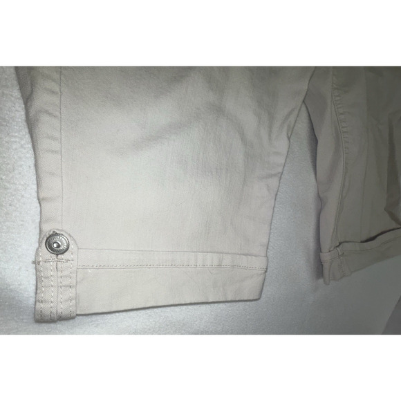 Gloria Vanderbilt Capris Womans 16 Tan Aiden Skimmer Stretch Bling Embroidery - Picture 4 of 11